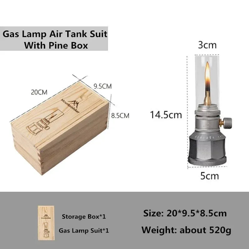 Portable Outdoor Gas Camping Lamp – Lightweight Emotional Atmosphere Lantern with Energy-Saving Long-Lasting Light - Trekker Essentials