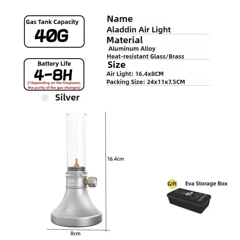 Portable Outdoor Gas Camping Lamp – Lightweight Emotional Atmosphere Lantern with Energy-Saving Long-Lasting Light - Trekker Essentials