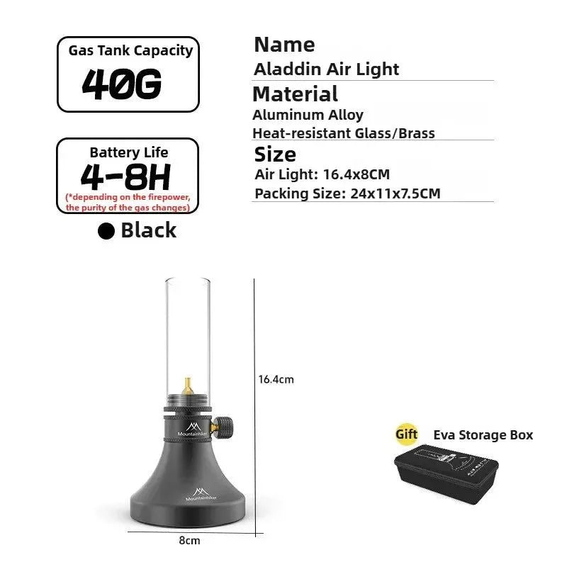 Portable Outdoor Gas Camping Lamp – Lightweight Emotional Atmosphere Lantern with Energy-Saving Long-Lasting Light - Trekker Essentials