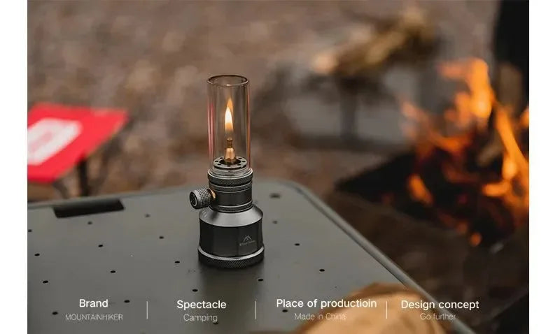 Portable Outdoor Gas Camping Lamp – Lightweight Emotional Atmosphere Lantern with Energy-Saving Long-Lasting Light - Trekker Essentials