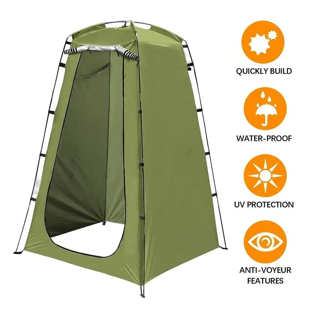 Portable Outdoor Shower Tent - Outdoor Bath, Changing, and Fitting Room Shelter for Camping, Beach Privacy, and Toilet - Trekker Essentials