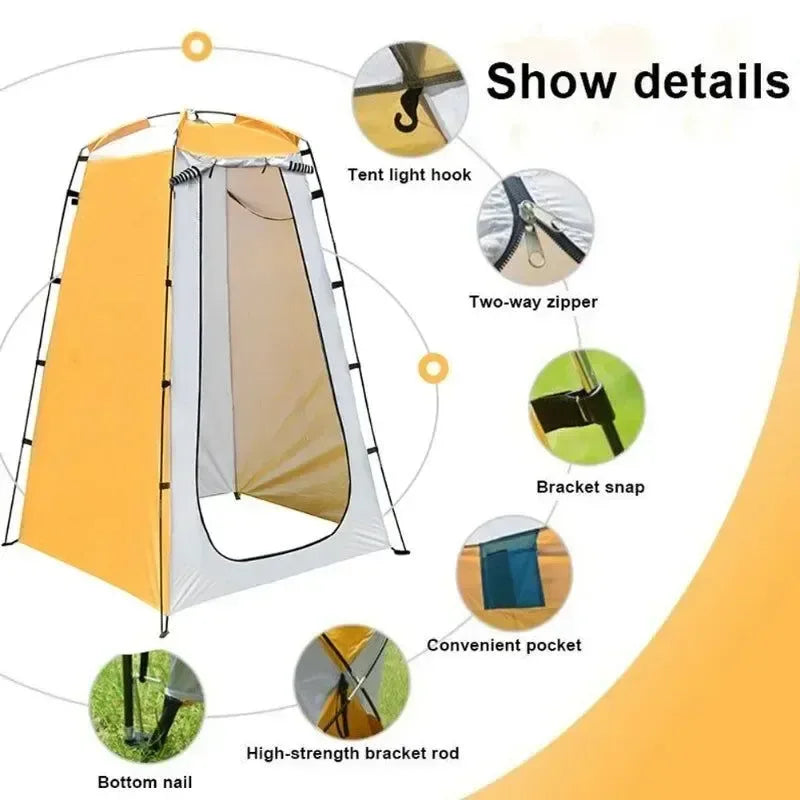 Portable Outdoor Shower Tent - Privacy Shelter for Camping, Beach, and Hiking - Trekker Essentials