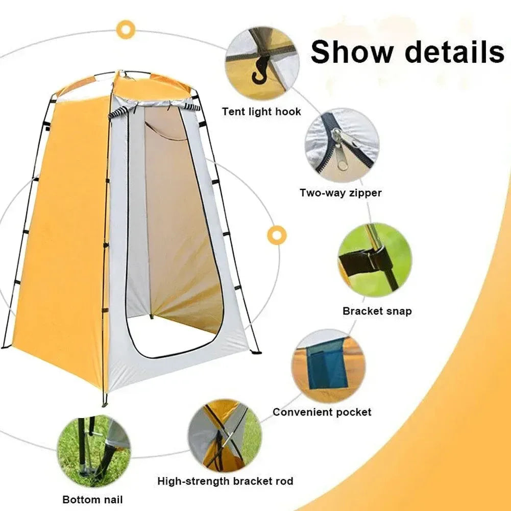 Portable Outdoor Shower Tent - Outdoor Bath, Changing, and Fitting Room Shelter for Camping, Beach Privacy, and Toilet - Trekker Essentials
