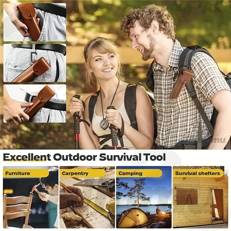 Portable Outdoor Survival Auger Drill Bit: Bushcraft Settlers Hand Drill Punch Tool for Camping and Hiking - Trekker Essentials