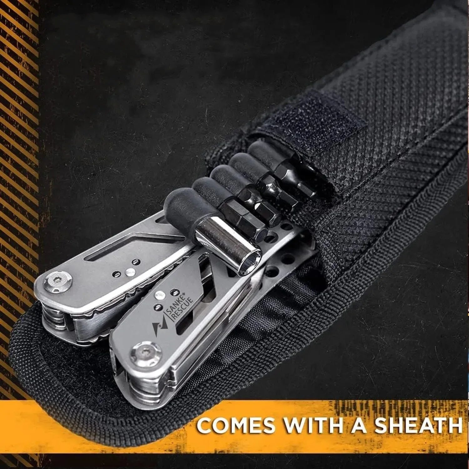 Portable Pocket Multitool - Essential Stainless Steel Gear for Outdoor Survival - Trekker Essentials