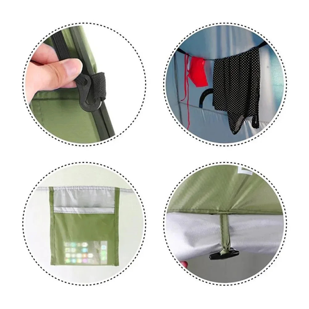 Portable Pop Up Camping Tent - Privacy Shower Tent for Hiking, Beach, Outdoor Toilet, and Bathroom Use - Trekker Essentials