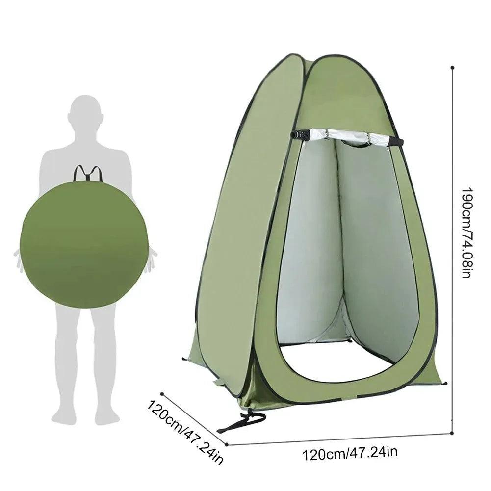 Portable Pop Up Camping Tent - Privacy Shower Tent for Hiking, Beach, Outdoor Toilet, and Bathroom Use - Trekker Essentials