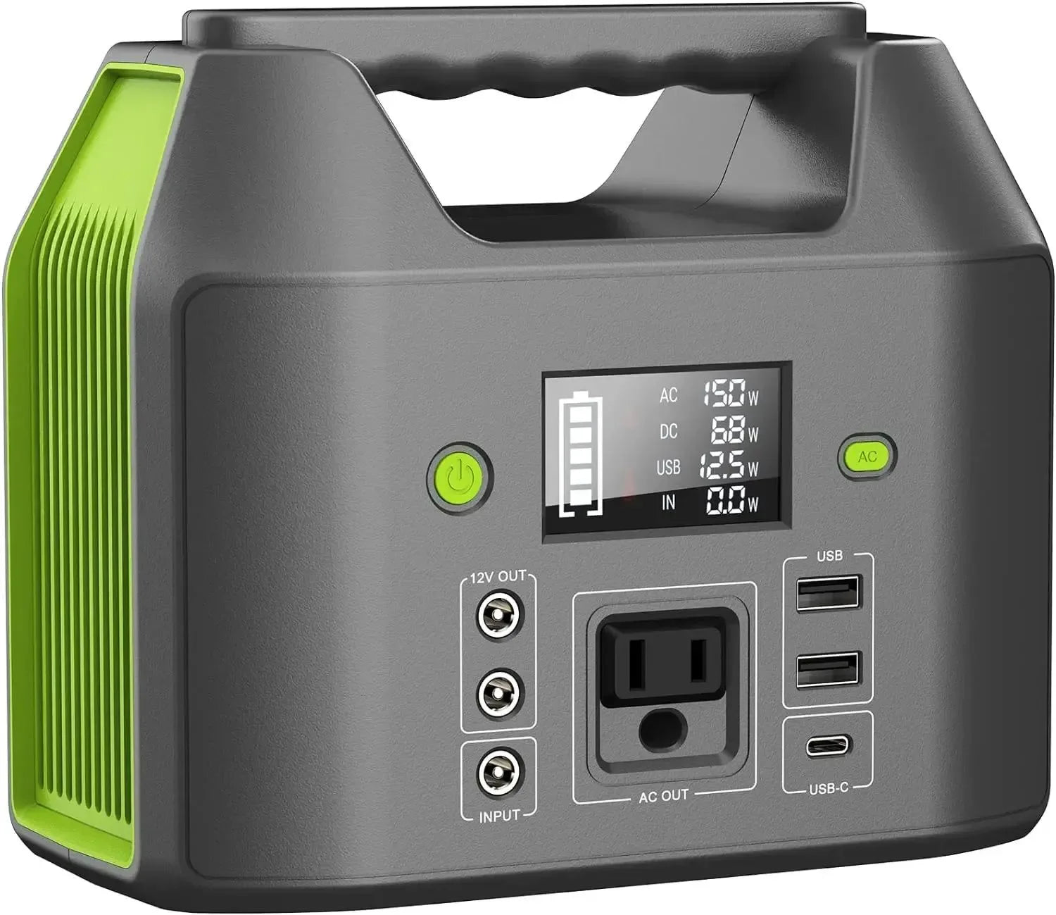 Portable Power Station 150W 155Wh – 42000mAh Solar Generator with 6 Outputs & AC Outlet - Trekker Essentials