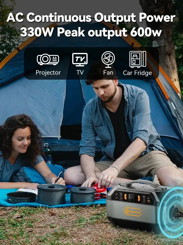 Portable Power Station 288.6Wh, 330W AC Output, 78000mAh Battery for Outdoor Camping & Emergency Power Supply - Trekker Essentials