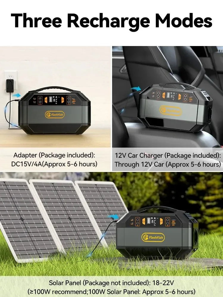 Portable Power Station 288.6Wh, 330W AC Output, 78000mAh Battery for Outdoor Camping & Emergency Power Supply - Trekker Essentials