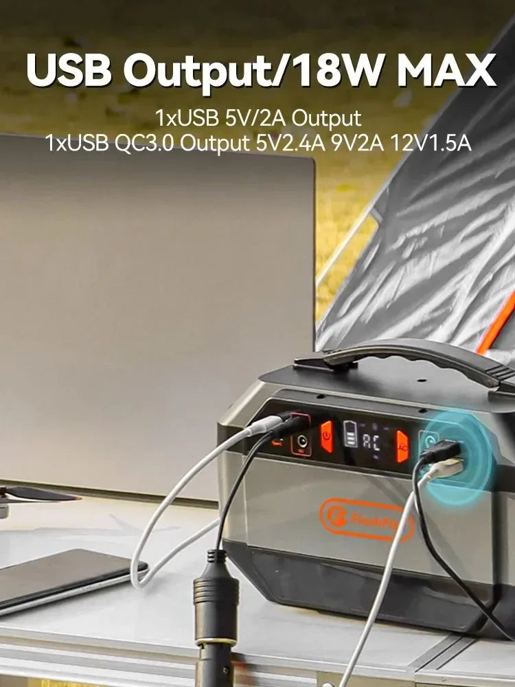 Portable Power Station 288.6Wh, 330W AC Output, 78000mAh Battery for Outdoor Camping & Emergency Power Supply - Trekker Essentials