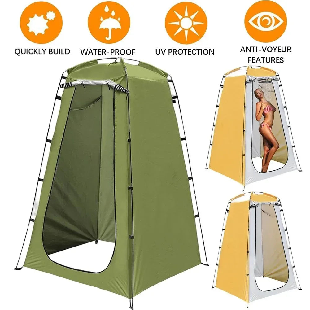 Portable Privacy Shower Tent - Waterproof Changing Room Shelter for Camping, Hiking, Beach, and Outdoor Activities - Trekker Essentials