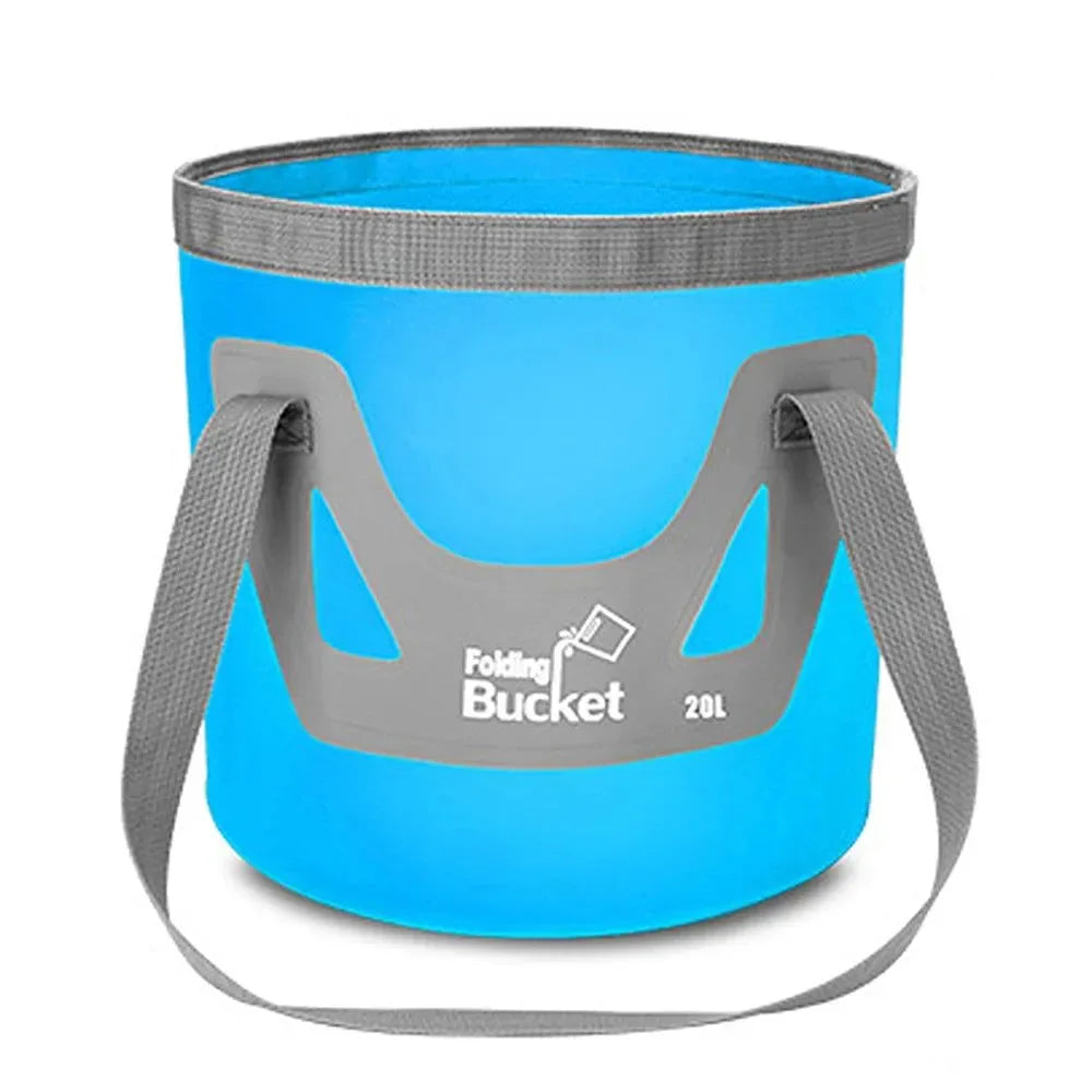 Portable Rechargeable Camping Shower Pump - Outdoor Shower Head with Bucket for Camping, Hiking, Traveling - Trekker Essentials