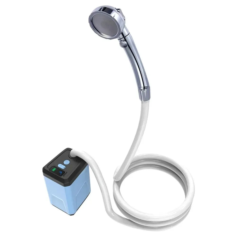 Portable Rechargeable Electric Shower Pump - Battery Powered Outdoor Camping Shower for Hiking, Backpacking, Travel, Beach - Trekker Essentials