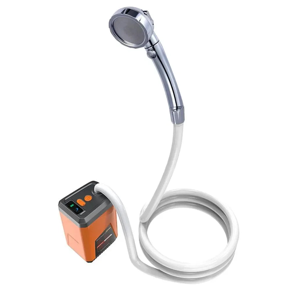 Portable Rechargeable Electric Shower Pump - Battery Powered Outdoor Camping Shower for Hiking, Backpacking, Travel, Beach - Trekker Essentials
