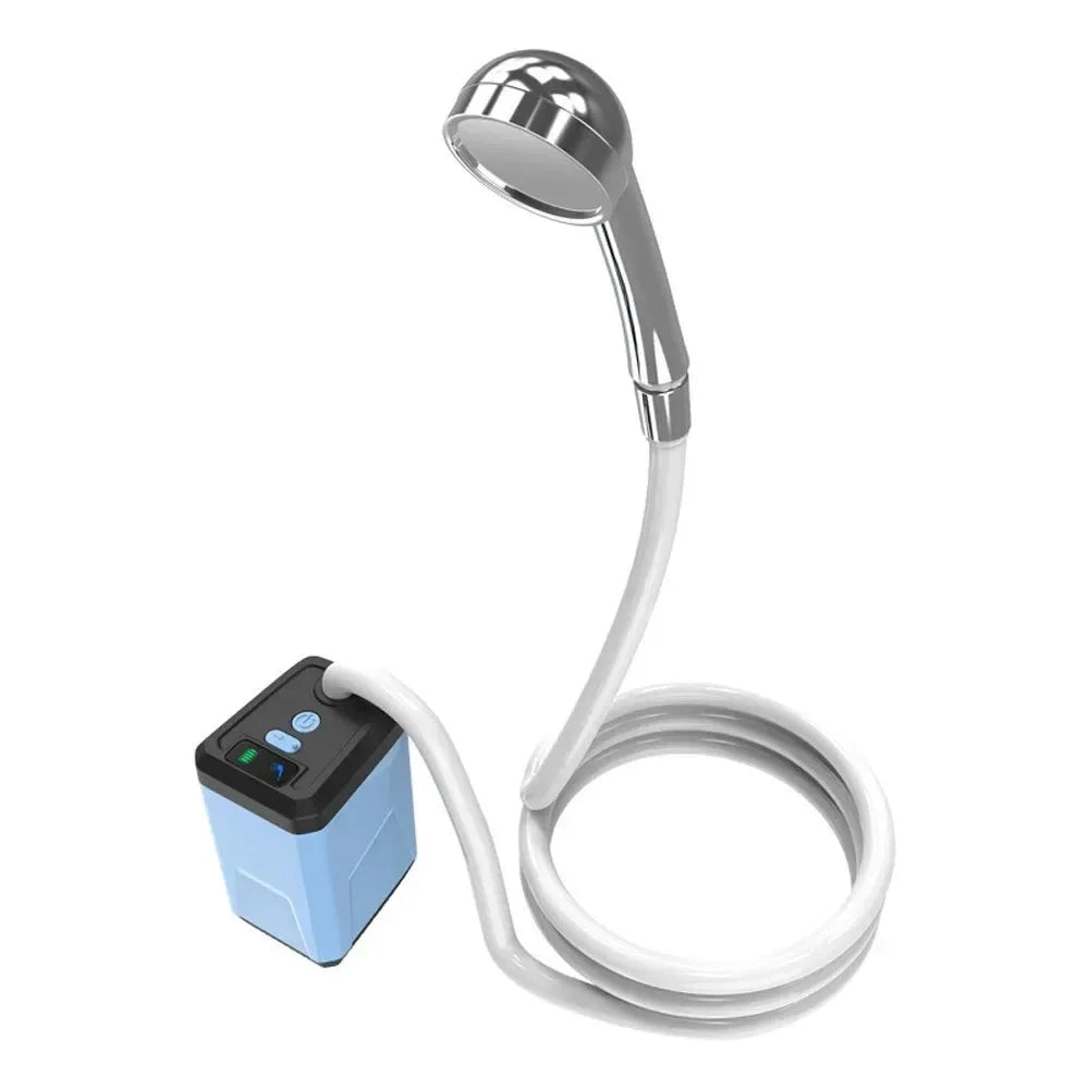 Portable Rechargeable Electric Shower Pump - Battery Powered Outdoor Camping Shower for Hiking, Backpacking, Travel, Beach - Trekker Essentials