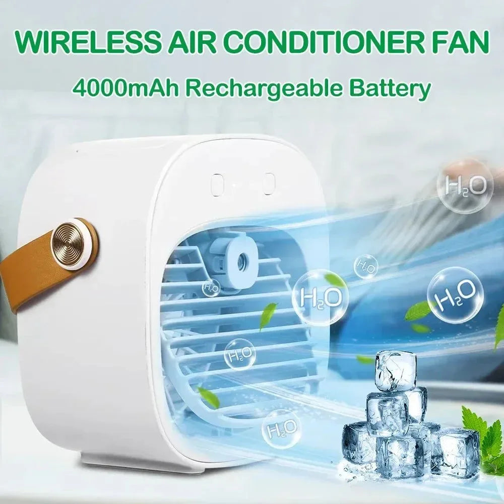 Portable Rechargeable Mini Air Conditioner – Personal Cordless Cooler Fan - Trekker Essentials