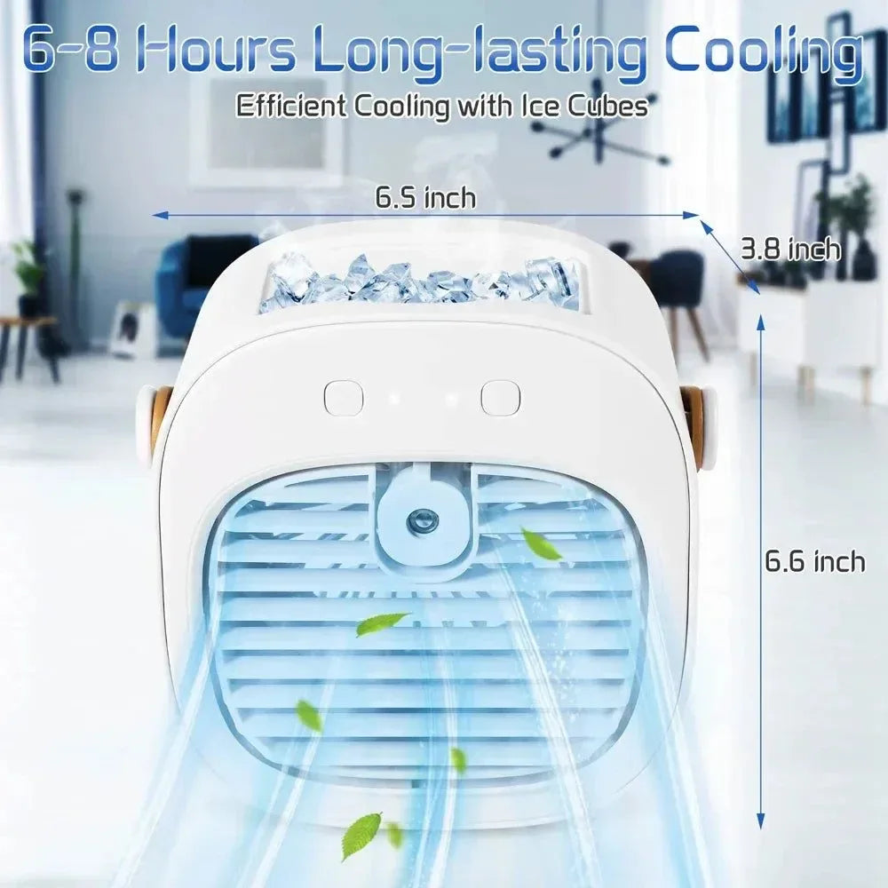 Portable Rechargeable Mini Air Conditioner – Personal Cordless Cooler Fan - Trekker Essentials
