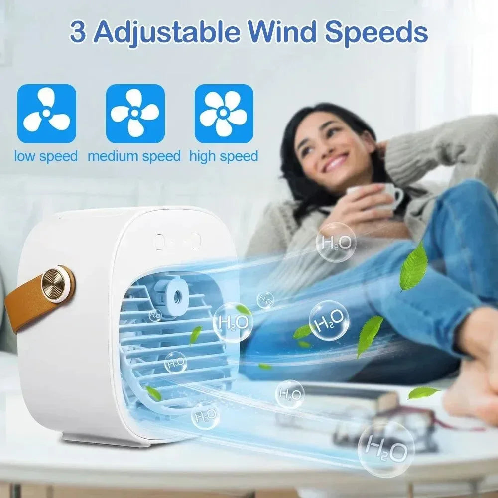 Portable Rechargeable Mini Air Conditioner – Personal Cordless Cooler Fan - Trekker Essentials