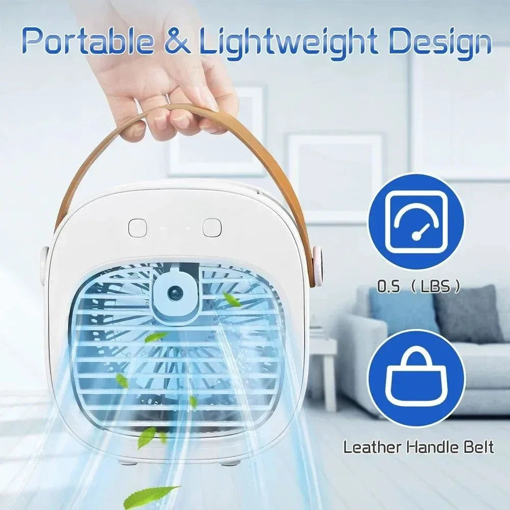 Portable Rechargeable Mini Air Conditioner – Personal Cordless Cooler Fan - Trekker Essentials