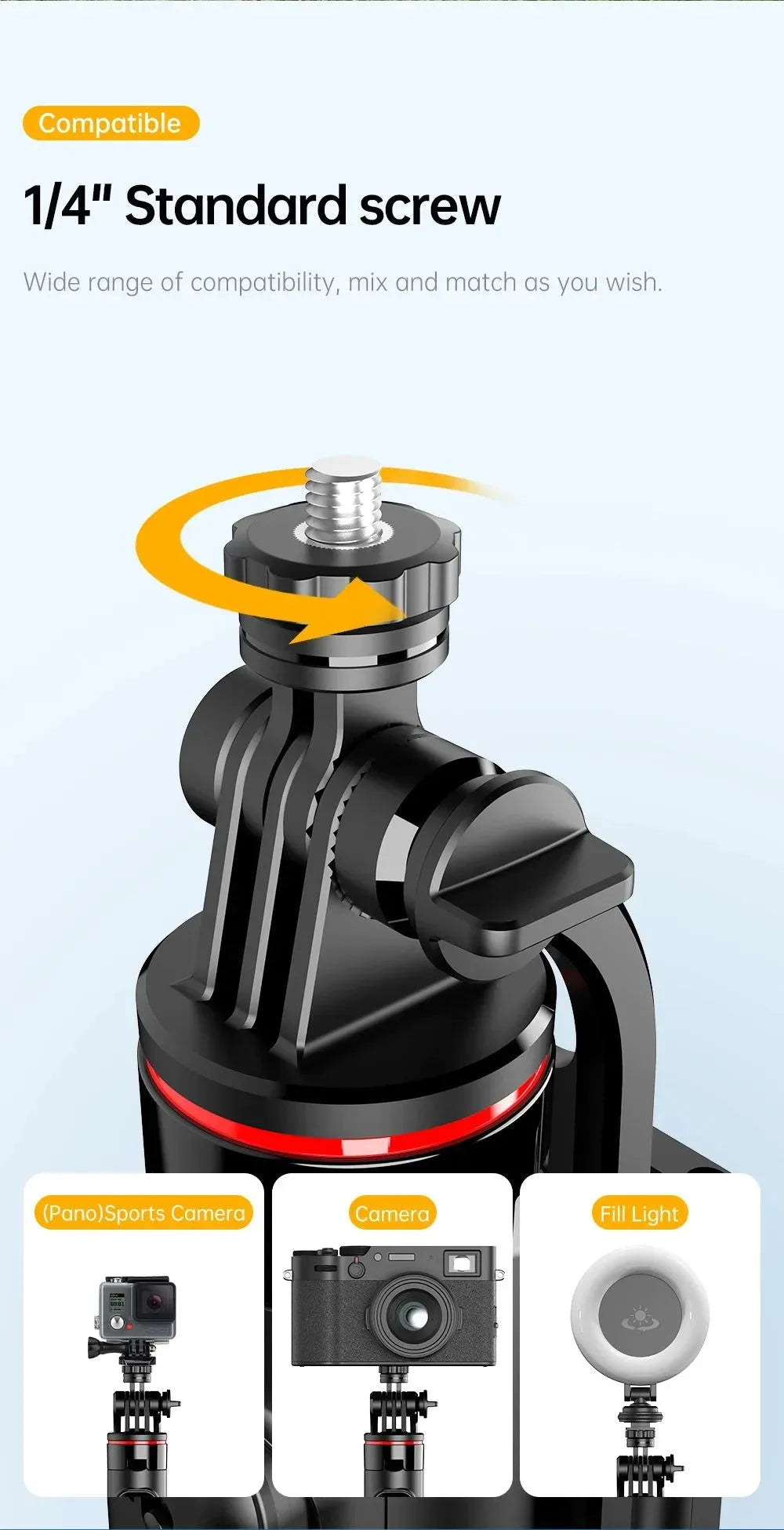 Portable Selfie Stick Tripod with Bluetooth Remote & 360° Phone Holder - Trekker Essentials