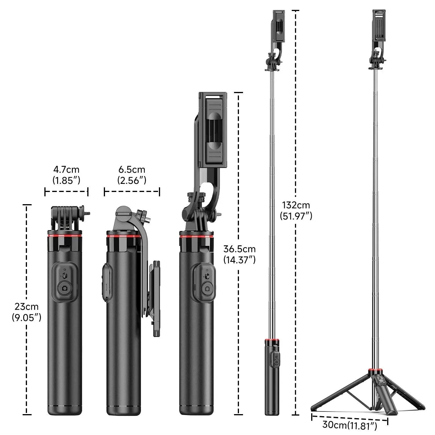 Portable Selfie Stick Tripod with Bluetooth Remote & 360° Phone Holder - Trekker Essentials