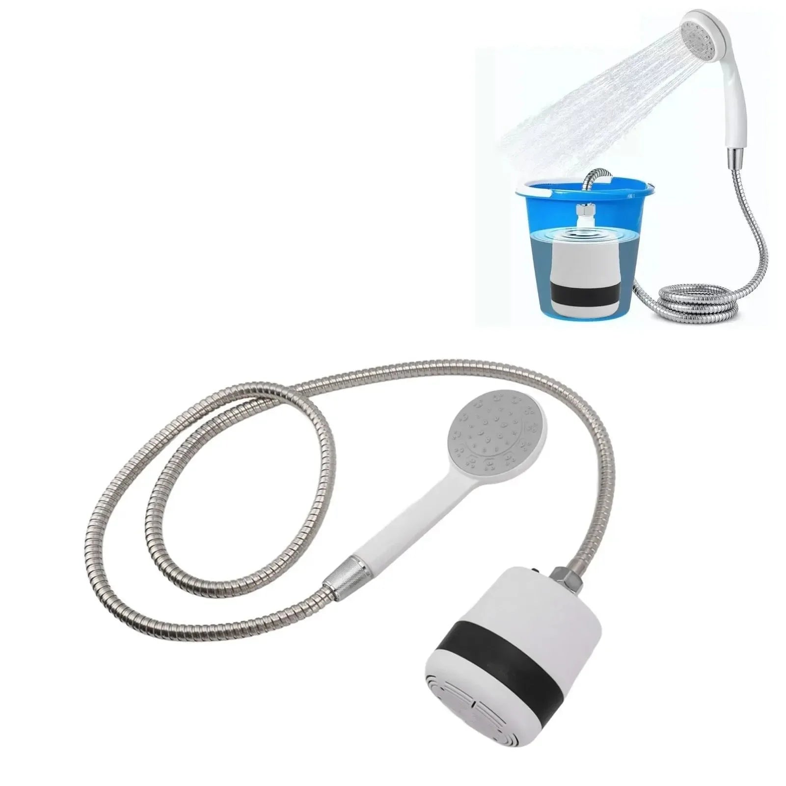 Portable Shower Camping Outdoor Shower Handheld Electric Shower Battery Powered Compact Handheld Rechargeable Camping Showerhead - Trekker Essentials