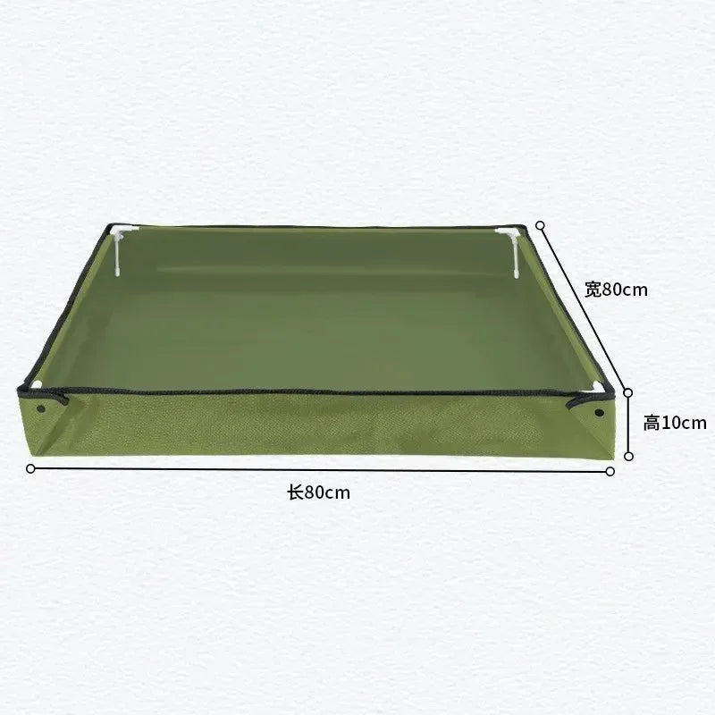 Portable Shower Tray & Floor Base: 80cm Foldable Camping Shower Pan & Pet Bath Basin - Trekker Essentials