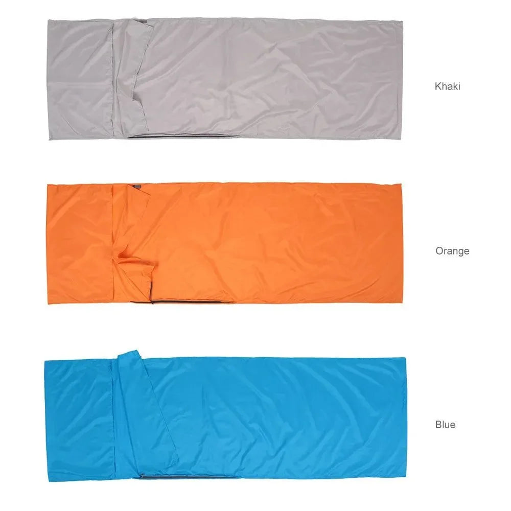Portable Sleeping Bag Liner with Pillowcase - 70x210CM, Polyester Pongee, for Camping, Hiking, and Travel - Trekker Essentials
