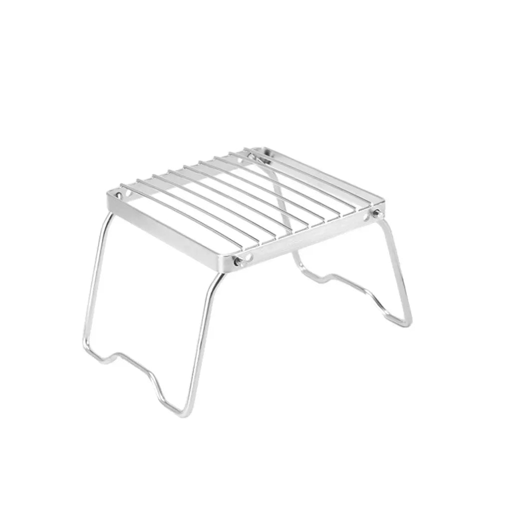 Portable Stainless Steel Camping Grill & Stove Stand - Multifunctional Folding BBQ Grate - Trekker Essentials