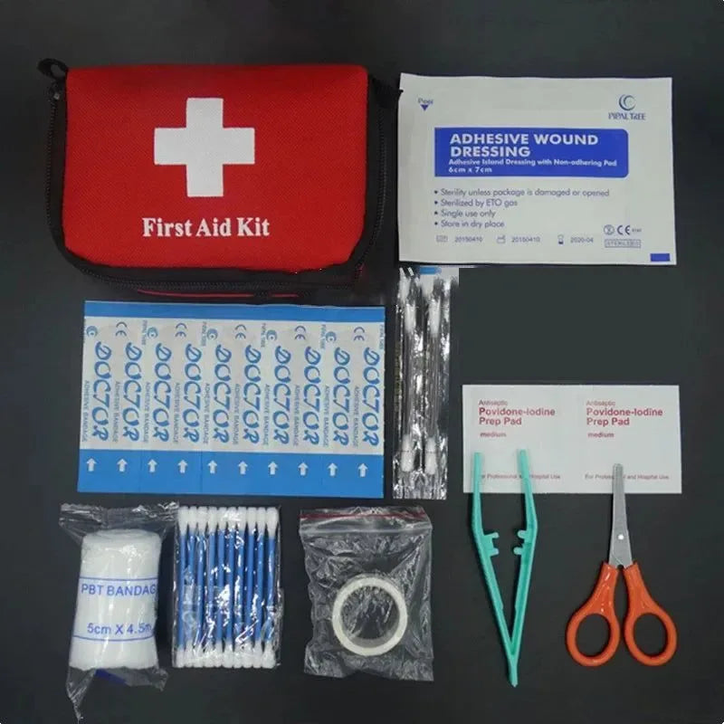 Portable Travel First Aid Kit - Essential Emergency Medical Bag for Outdoor Camping - Trekker Essentials