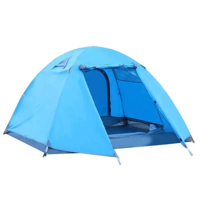 Portable Ultralight Camping Tent: 2-4 Person, Double Layers, 4-Season Shelter with Snow Skirt - Trekker Essentials