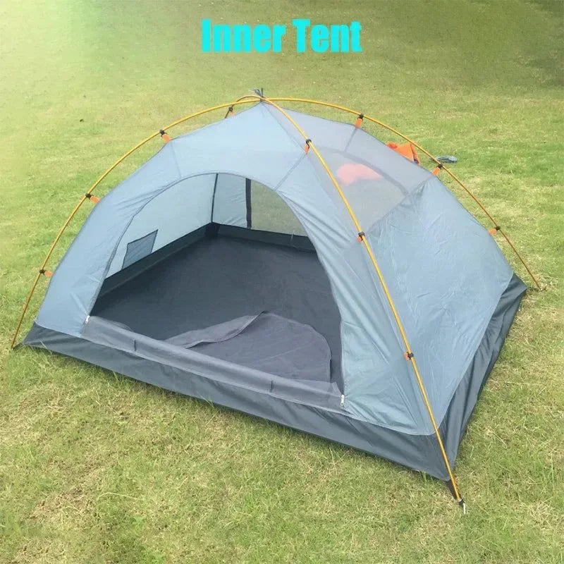 Portable Ultralight Camping Tent: 2-4 Person, Double Layers, 4-Season Shelter with Snow Skirt - Trekker Essentials