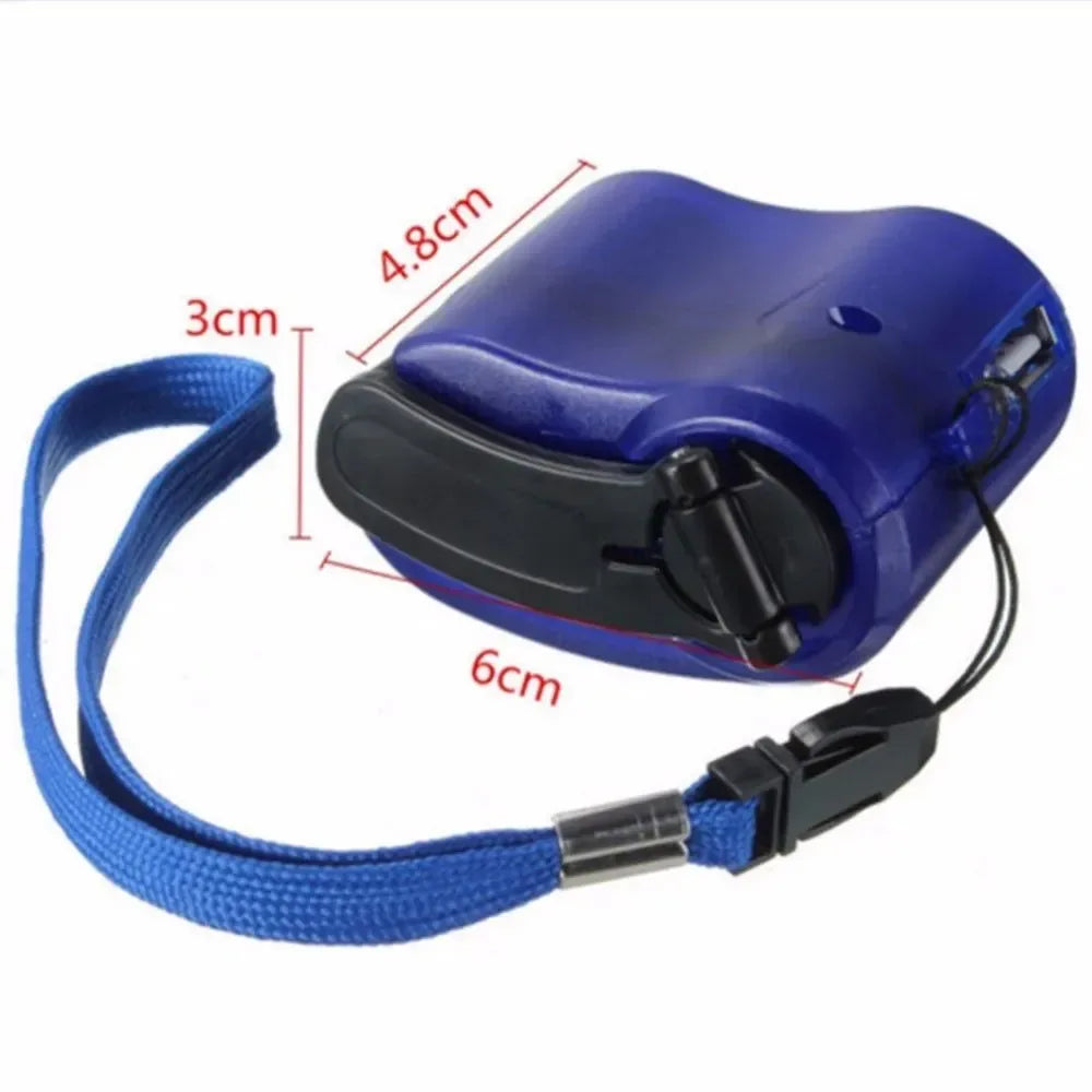 Portable USB Hand Crank Charger - Emergency Mobile Phone Charging Power Generator for Urgent Calls - Trekker Essentials