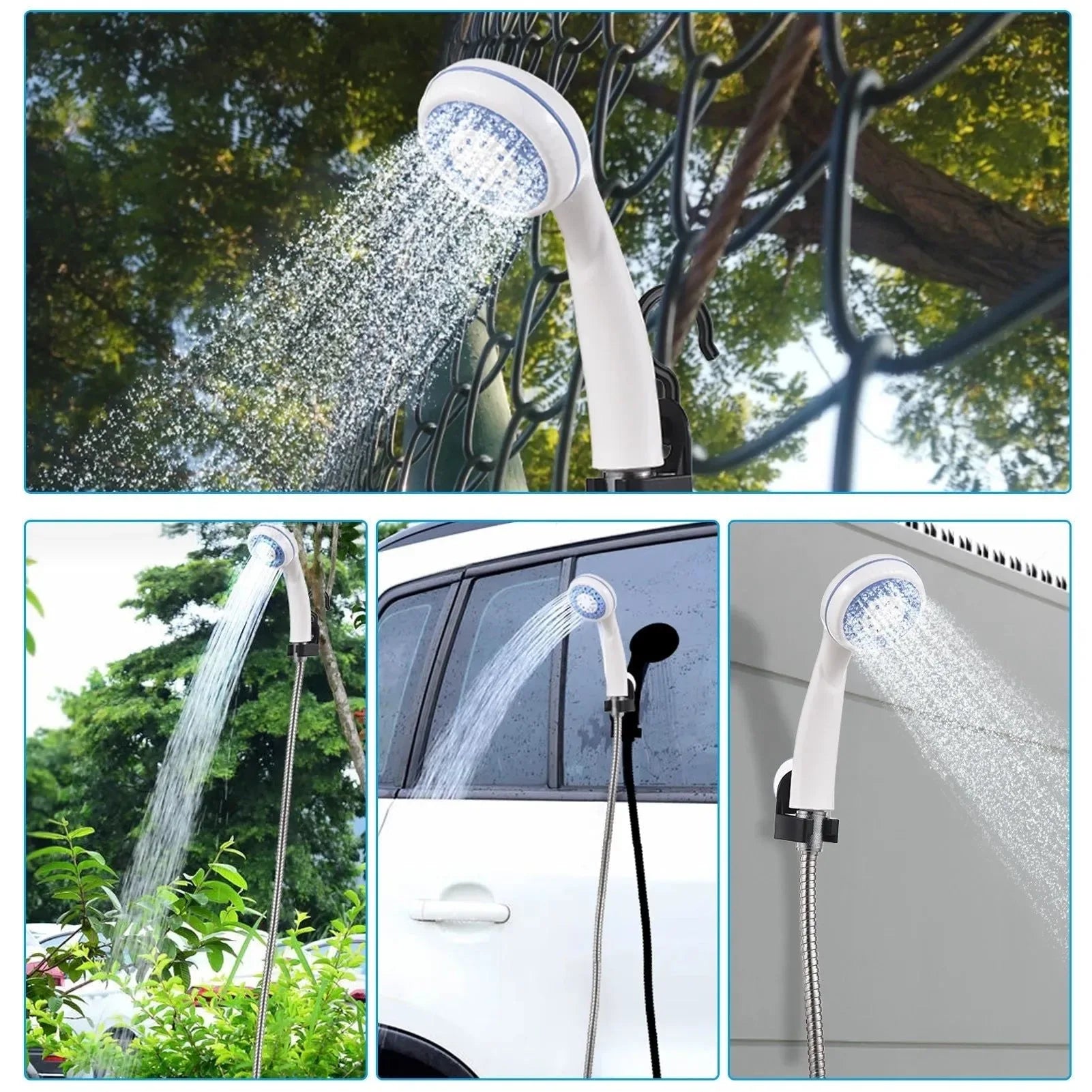 Portable USB Rechargeable Electric Shower Pump for Camping, Car Washing, and Pet Cleaning - Trekker Essentials