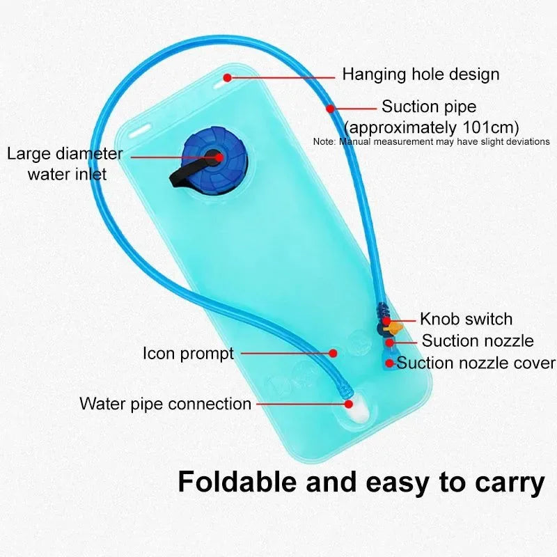 Portable Water Bag with 2L Capacity Essential Hydration for Outdoor Activities - Trekker Essentials