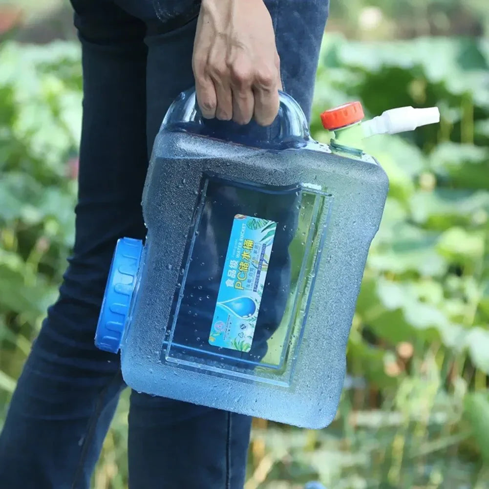 Portable Water Bucket with Faucet - Ideal for Outdoor Activities and Camping - Trekker Essentials