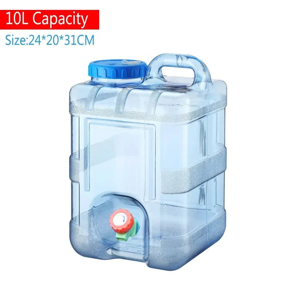 Portable Water Bucket with Faucet - Ideal for Outdoor Activities and Camping - Trekker Essentials