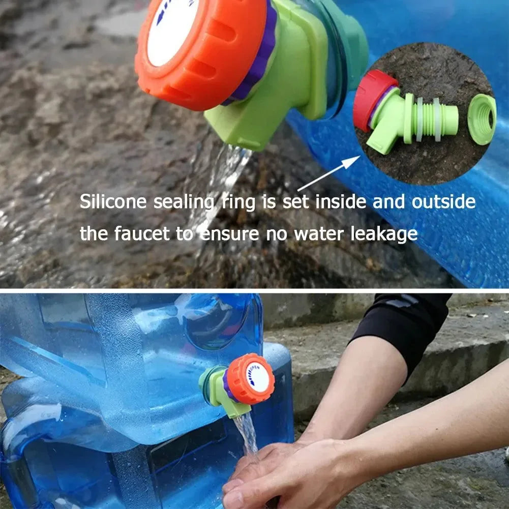 Portable Water Bucket with Faucet - Ideal for Outdoor Activities and Camping - Trekker Essentials