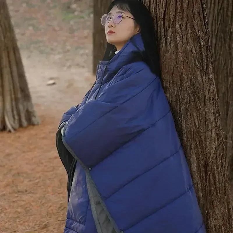 Portable Water-resistant Cloak Style Sleeping Bag - Winter Thickened and Wearable - Trekker Essentials
