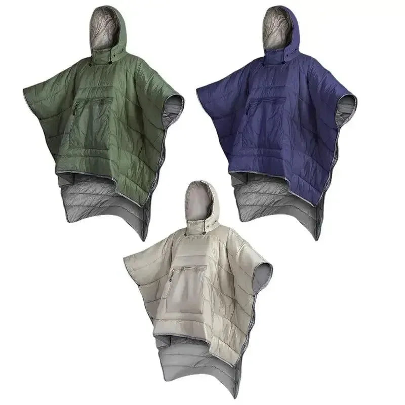 Portable Water-resistant Cloak Style Sleeping Bag - Winter Thickened and Wearable - Trekker Essentials