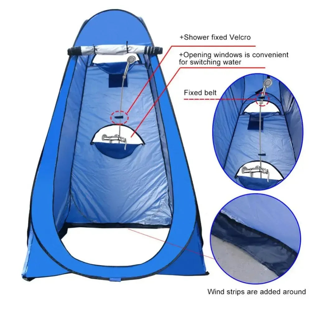 Portable Waterproof Anti-UV Shower Tent - Beach, Camping, and Hiking Privacy Shelter - Trekker Essentials