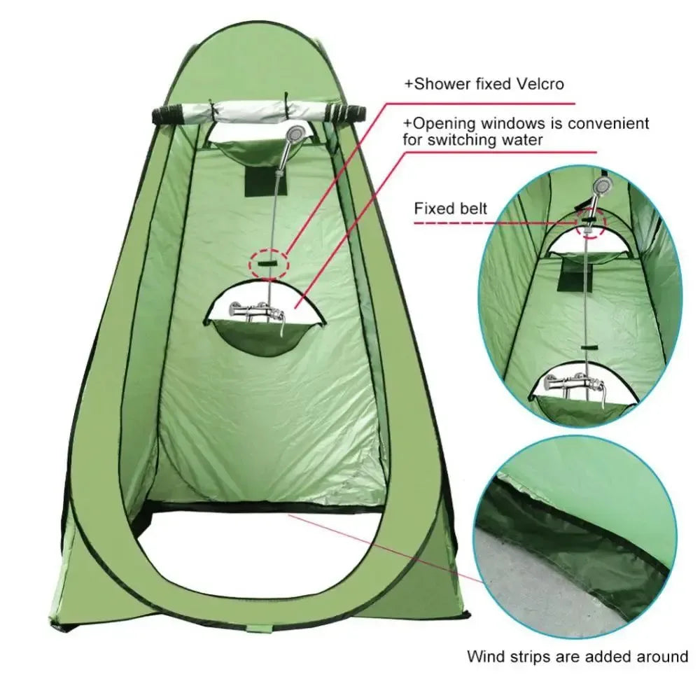 Portable Waterproof Anti-UV Shower Tent - Beach, Camping, and Hiking Privacy Shelter - Trekker Essentials