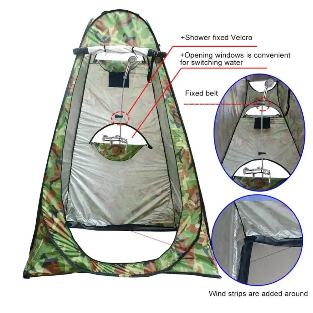Portable Waterproof Anti-UV Shower Tent - Beach, Camping, and Hiking Privacy Shelter - Trekker Essentials
