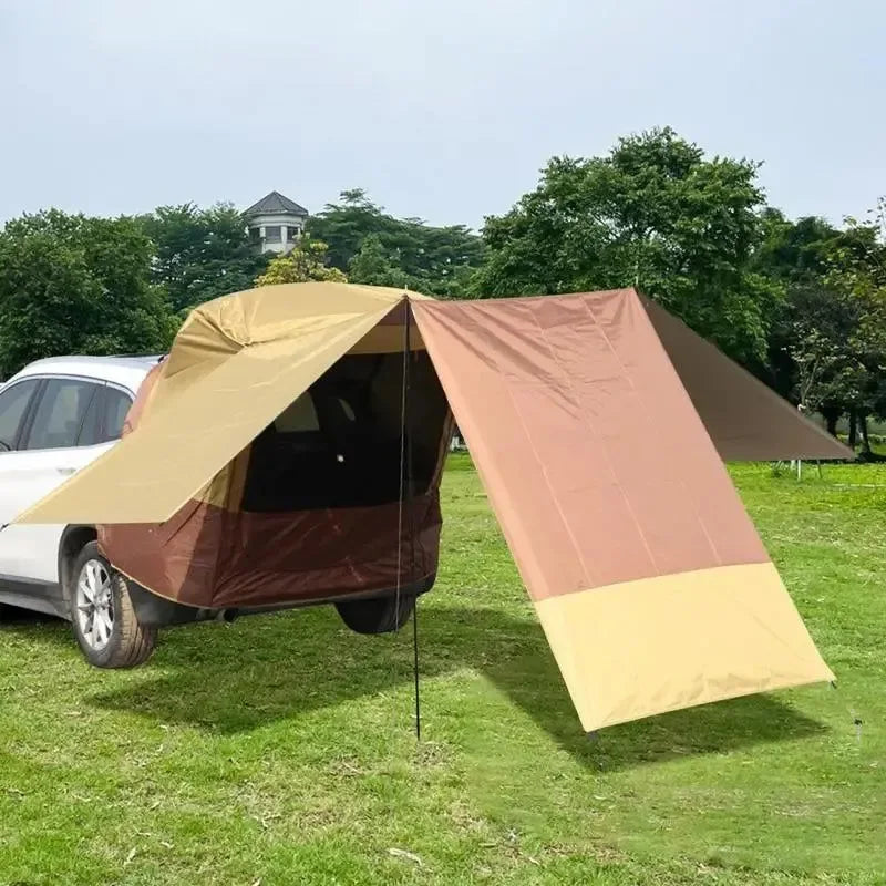 Portable Waterproof Car Awning Sun Shelter - Camping SUV Rear Tent with Quick Automatic Opening - Trekker Essentials