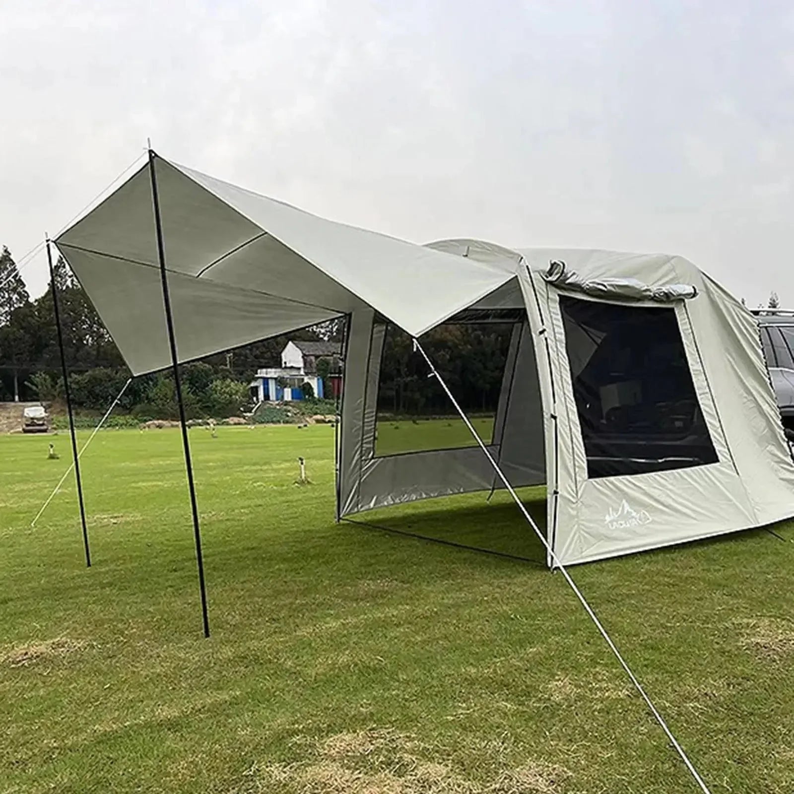 Portable Waterproof Car Rear Tent – Outdoor Camping Shelter Tent Roof Top for Beach - Trekker Essentials