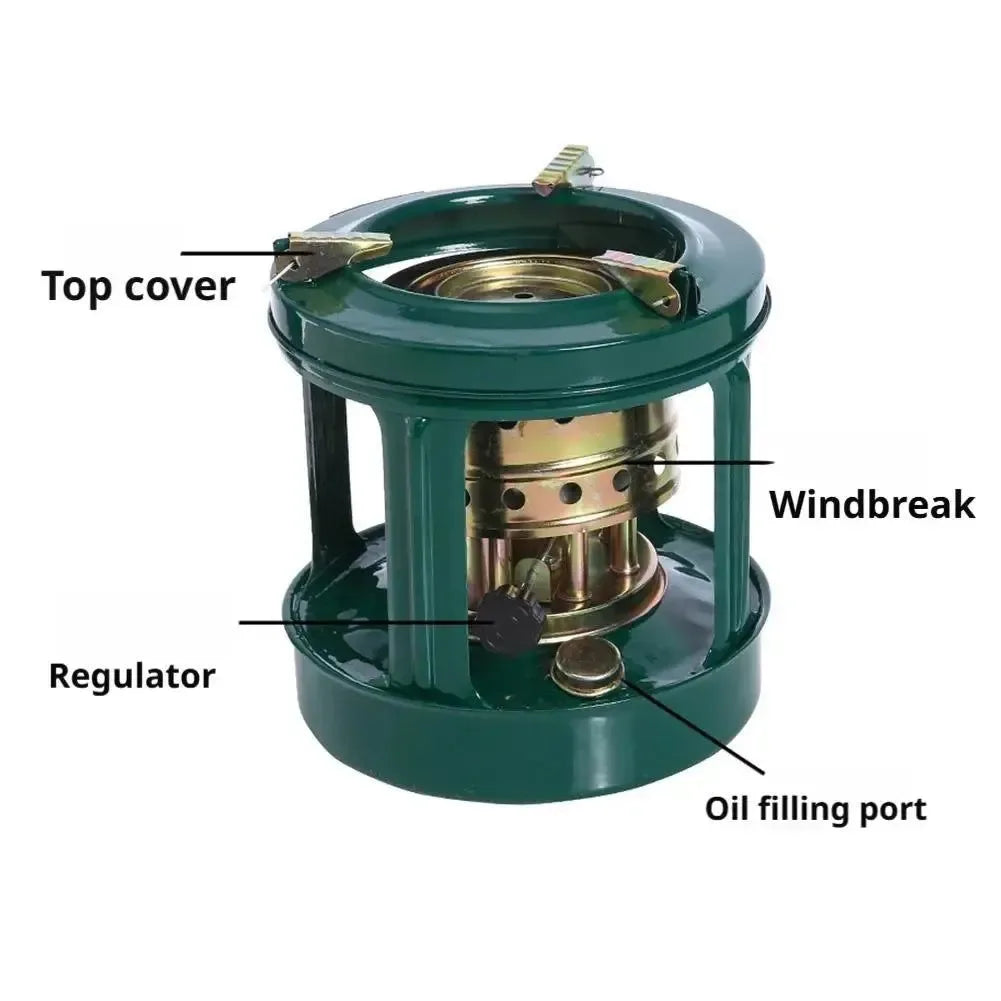 Portable Windproof Kerosene Stove | Multi-Fuel Camping Burner for Fast Cooking, Heating & Survival - Trekker Essentials