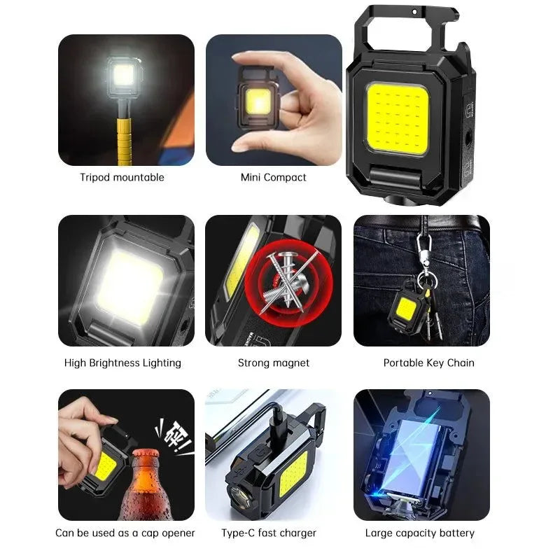 Portable Work Light and Camping Light - Double-Sided Waterproof LED Flashlight for Outdoor Fishing and Hiking - Trekker Essentials