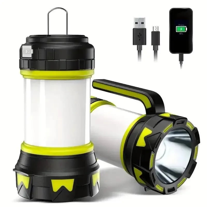 Powerful Rechargeable LED Lantern - Waterproof Portable Camping Flashlight Torch - Trekker Essentials