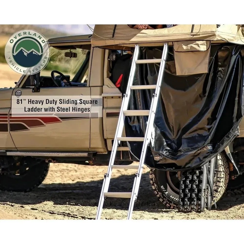 Premium 4-Season Roof Top Tent – Waterproof, Aluminum Frame, Includes Foam Mattress & Ladder - Trekker Essentials